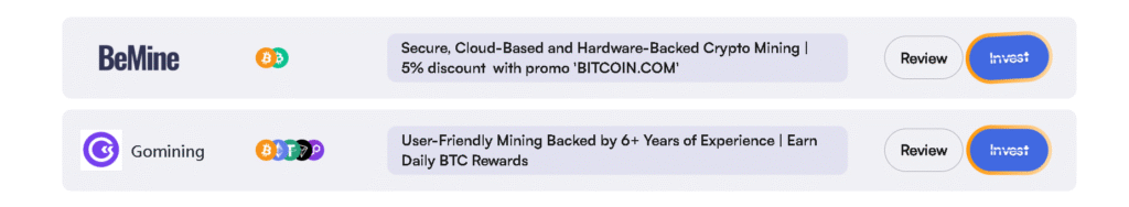 Best mining plateforms